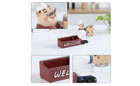 Chef Skewer Holder Tabletop Chef Figurine Funny for Cafe