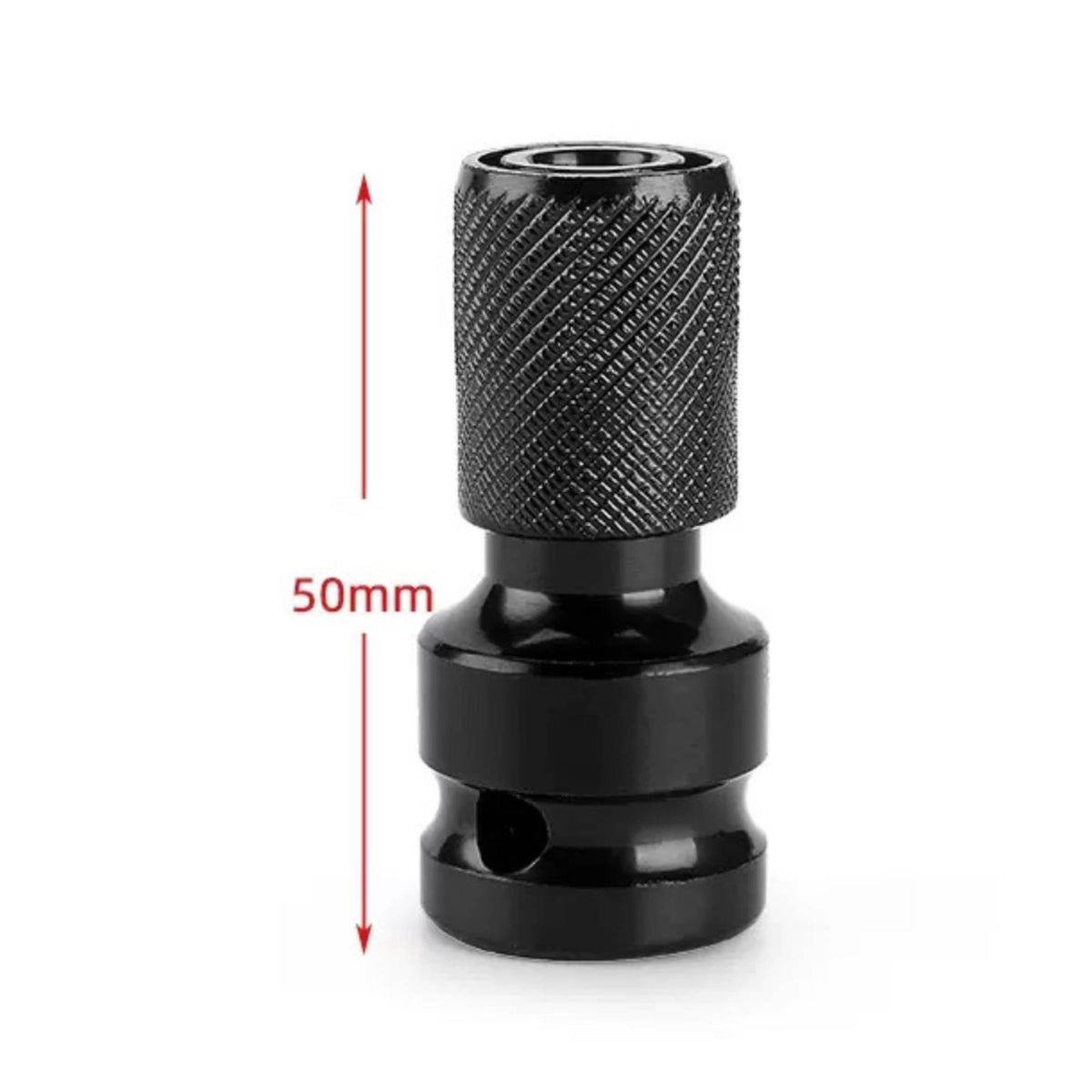 50 Mm Telescopic Bit Holder Black Finish Socket to Bit Adapter Metal Tool Accessory Universal Fit