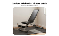 Multi-Functional Foldable Utility Bench Space-Saving Foldable Workout Bench Heavy-Duty Steel Frame Fitness Equipment High-Density Foam Padding for Beginners, Home Gym, Small Areas
