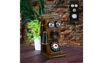Metal Rotary Dial Phone Model Tabletop Telephone Ornament European-Inspired Vintage Phone Decor Decorative Craft
