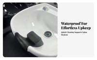 Waterproof Hair Washing Sink Pillow Comfortable Salon Sink Headrest Easy to Clean for Hairstylists, Barbers, Barbershop, Beauty Parlors, Spa
