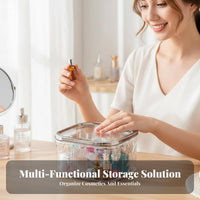 Plastic Box with Lid Stackable Design Push-Latch Clear Box Secure Latches