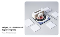 Unique Gift 3D White House Memo Block Carved Details Tear-Away Paper Sculpture Notepad Multi-Functional for Students, Home, Study Room