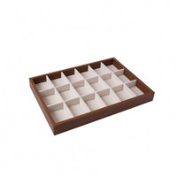 Jewelry Tray Wooden Accessory Tray Organizer Rectangular Open-Top for Collectors, Dresser, Vanity