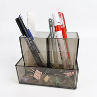 Clear Acrylic Pen Organiser and Brush Holder, Multi Compartment Desk Organizer, Desktop Storage for Organization