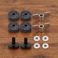 12 Pieces Hand-Tightened Drum Accessory Kit Universal Drum Replacement Parts Zinc Alloy Cymbal Stand Wing Nuts Easy to Install for Drummers, Percussionists, Stage, Rehearsal Studio, Music School