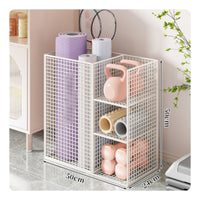 Tall Partition Fitness Mat Storage Holder Grid Grid Fitness Mat Rack Mesh Side Panels Home Gym Storage Rack Metal