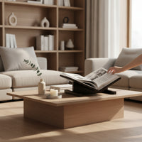 Tabletop Display Rack Solid Wooden Book Stand Angled Magazine Stand for Students, Readers, Desk, Study Room, Reading Corner