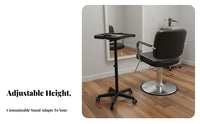 Hairstylist Trolley Adjustable Height Hairstylist Tool Trolley 360° Rotating Casters Salon Apparatus for Hairstylists, Barbers, Barbershop