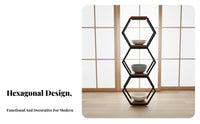 Freestanding Honeycomb Bookshelf Modular Design Partition Shelving Unit Multifunctional Room Divider Decorative for Office Workers, Homeowners, Apartment Dwellers, Study, Bedroom, Entryway