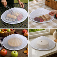 Round Table Food Cover Net Tent for Outdoor Dining, Anti-Insect Dustproof Breathable Mesh Screen