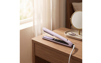 Frizz-Smoothing Steam Hair Straightener 2 in 1 Straightening Iron with Steam Swivel Cord Flat Iron with Comb Handheld for Home Styling, Travel