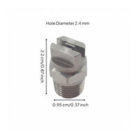 Stainless Steel Fan Nozzle Rust-Proof High Pressure Washer Nozzle for Car Washing, Dust Suppression, Cooling