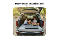 Portable SUV Trunk Sleeping Pad Anti-Slip Bottom SUV Air Mattress Suede Material Self-Inflating Car Mattress Wear-Resistant for Travelers, Families, Outdoor Enthusiasts