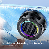 3-Speed Adjustable Attachable Phone Cooler Wide Compatibility Digital Display Phone Cooler 15W High Power for Content Creators, Vlogging