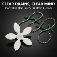 Drain Cleaning Tool for Sink and Kitchen | Hair Remover for Homeowners | | 15.7" Chain Length | 4 Strips