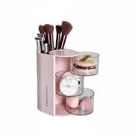 Rotating Cosmetic rotating organizer particle-proofresistant with Lid Makeup Organizer for Women, Teens