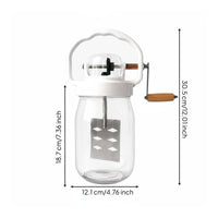 Manual Butter Churner Easy to Spotless Grip Crank Butter Maker Wooden Handle Kitchenware for DIY Enthusiasts, Kids, Homesteading