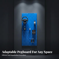 Square Hole Pegboard Heavy Duty Metal Tool Panel Space Saving Wall Mounted Tool Panel for Repair Specialist S, Craftsmen, Workshop, Basement