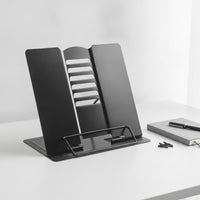 Hands-Hands-off Metal Book Stand Compact Desktop Book Holder Multi-Angle Reading Rest Sturdy for Readers, Students, Desk, Study, Home Office