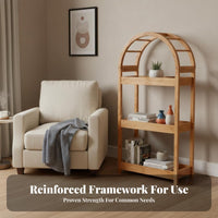 Ladder Design Arched Multi-Level Plant Stand Space Saving Arched Top Shelving Unit Sturdy & Stable Display Shelf Large Capacity for Home Decorators, Decor Enthusiasts, Homeowners, Balcony, Sunroom, Living Room, Bedroom