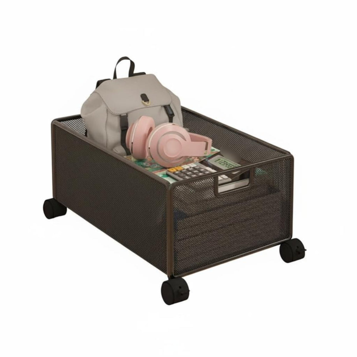under-table Book rolling organizer With casters Storage Container Mobile Design for Classroom