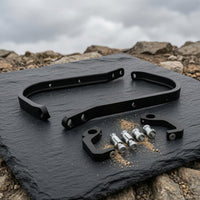 Rugged-Road Clamp-Style Motorcycle Hand Guards Silver-Toned Finish Dirt Bike Hand Guards Debris Protection Curved Aluminum Guard Rods Easy to Install