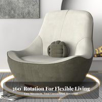 Wabi-Sabi Aesthetic Highspine rotating Armchair Italian Inspired Accent Chair Minimalist design Home Seating Curved contour for Office Workers, Homeowners, Living Room, perusing corner, Bedroom, Lounge Area