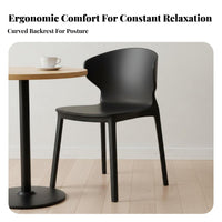 Modern Design Stackable Molded Stool Single-Piece Molding Dining Chair Ergonomic Design Indoor Seating Heavy Duty for Restaurant Owners, Interior Designers, Kitchen, Living Room, Office, Special Events