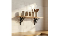 Shelf Bracket Triangular L Bracket Scrollwork Brackets for Living Room, Kitchen, Entryway