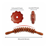 Muscle Relaxation Wooden Massage Roller Stick Ergonomic Handles Body Massage Stick Portable Manual Back Roller Flexible Design for Athletes, Gym, Office