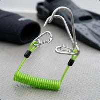 Elastic Tie down Cord 316 Stainless Steel Bungee Cord Coiled Design Fastening Gear Reef Double Hook