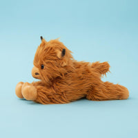 Cute Design Fuzzy Cow Stuffed Creature Soothing Highland Cow Stuffed Toy Birthday Gift for Children