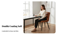 Upholstered Dining Chair High-Resilience Foam Padded Spine Rest Chair Home Furniture Easy to Clean Indoor Seating for Adults
