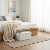 Wheeled Storage container Space-Saving Lidded Underbed Container with casters Stackable