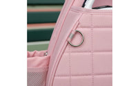 Large Capacity Tennis Racket Sling Bag Lightweight Badminton Racket Crossbody Bag Water Bottle Holder Quilted Tennis Backpack for Women