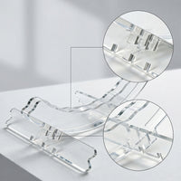 Clear Bike Rack with Adjustable Tire Slots Indoor Acrylic Bike Stand Modern Two-Wheeler Parking Stand Stable for Cyclists, Commuters, Garage