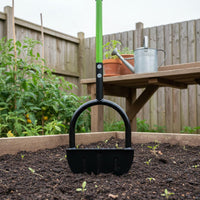 Detachable Design Manual Step Edger Footplate Crescent Step Edger Ergonomic T-Grip Serrated Border Trimmer Heavy Duty Steel for Gardeners, Homeowners, Garden, Yard, Pathway, Flower Bed