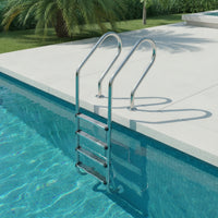 Easy to Install Stainless Steel Pool Ladder Rustproof Pool Ladder with Handrails Stable Step Long-Lasting for Spa