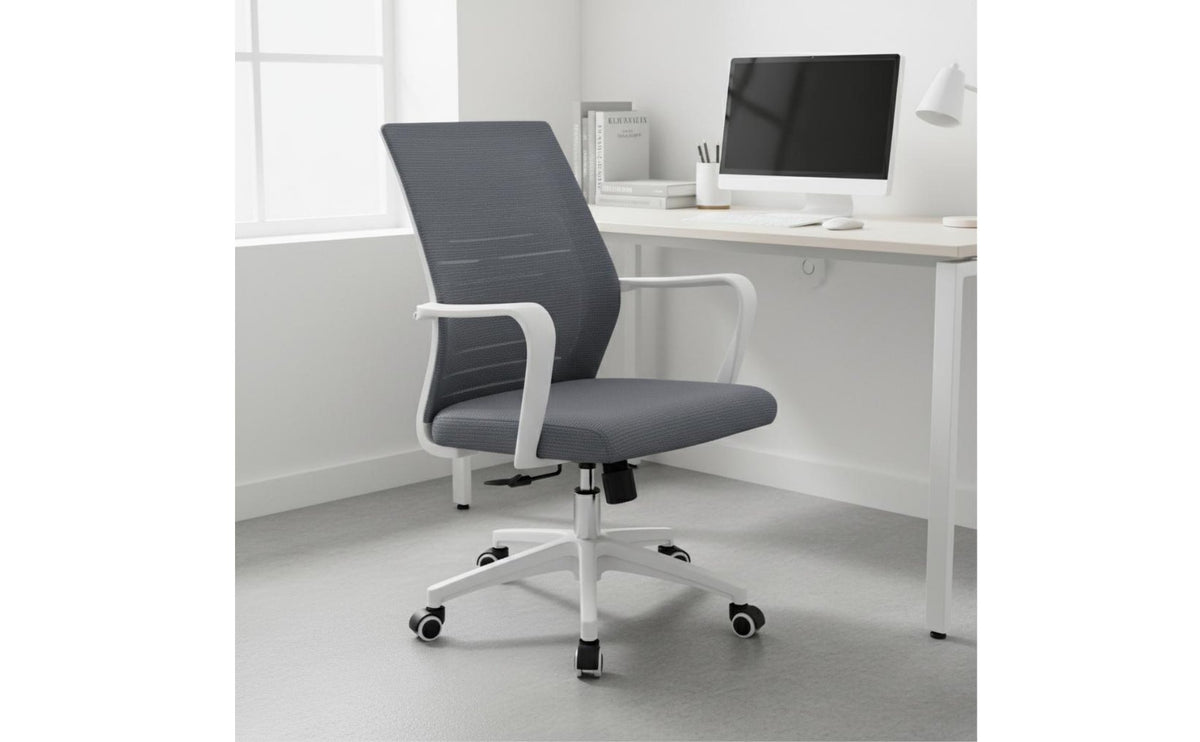 Padded Sponge Seat Mesh Back Office Chair Stable 5-Star Base Mesh Back Computer Chair Easy Assembly 250 Lbs Weight Capacity for Conference Room