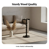 Wing-ShapedShaped Side Table Rustic Simplicity Vintage Aesthetic Wing-ShapedShaped Pedestal Stand Space-Saving Nightstand for Homeowners, Renters