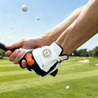 Grip Training Golf Glove Close-Fitting Golf Glove with Textured Grip Elasticated Wrist for Golfers, Beginners, Swing Alignment