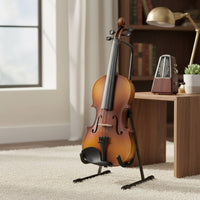 With Case 4/4 Violin Set Solid Wood Acoustic Violin Complete Accessory Pack Full Size Fiddle Kit Glossy Finish for Beginners, Students, Practice, Music Class