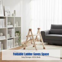 Step Ladder for Home, Foldable, Thickened Carbon Steel, Anti-Slip, Multi-Functional, Indoor
