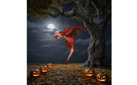 Hanging Inflatable Dragon Halloween Decoration with Lights Lighted Decoration for Porch