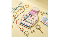 Punched Holes Animal Threading Board Printed Cartoon Lacing Practice Board Colorful Learning Toy Rounded Edges for Children