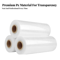 PE Stretch Film Cling Stretch Wrap Film Pallet Wrap Roll High See-Through Quality Packaging Supplies Puncture Resistant
