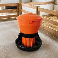 Automatic Piglet Feeder, 6-Compartment Sow Litter Piglet Feeder, Anti-Waste Polymer Pig Trough