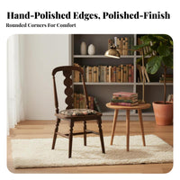 French design Upholstered Wooden Armchair durable Wood Frame Dining Seat Retro Design Indoor Furniture Ergonomic Backrest for Adults, Homeowners, Living Room, Home Office, study alcove, Restaurant