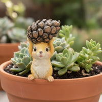 Squirrel Statue with Pinecone Textured Squirrel with Pinecone Standing